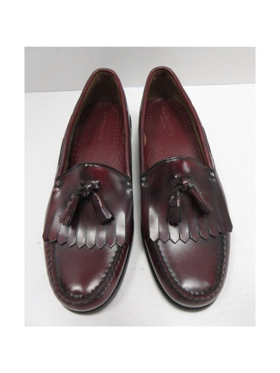 GH Bass Weejuns Shoes 11C Red Loafer Leather Kiltie Tassel Slip On* main image 8